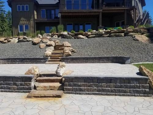Backyard water feature in Spokane